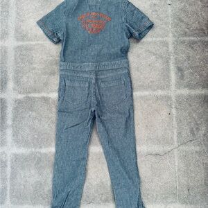 Blue Striped Kids Coveralls